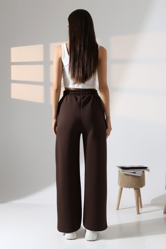 21776 KADIN 3 İP PENYE KOMPAKT ŞARDONLU CEPLİ PAÇASI AÇIK EŞOFMAN PANTOLON 