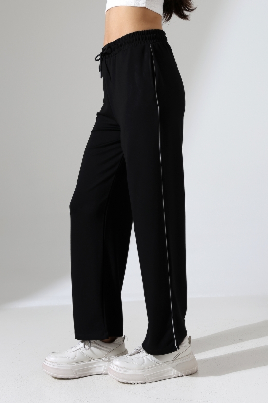 22291 KADIN DOUBLEFACE YUMUŞAK DOKU YANLARI ARABİYELİ PAÇASI AÇIK EŞOFMAN PANTOLON 