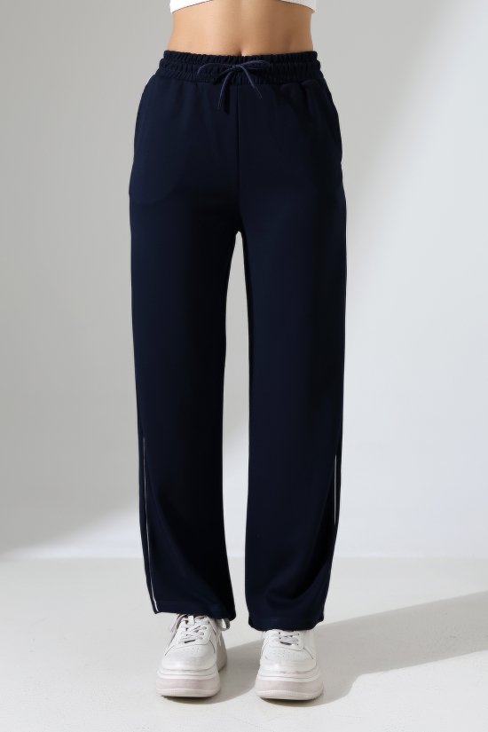 22291 KADIN DOUBLEFACE YUMUŞAK DOKU YANLARI ARABİYELİ PAÇASI AÇIK EŞOFMAN PANTOLON 