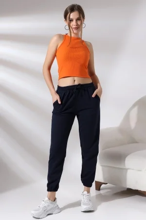 21473  KADIN CEPLİ PAÇASI LAST. 2 İP PANTOLON 