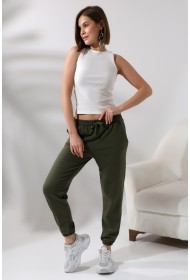 21473  KADIN CEPLİ PAÇASI LAST. 2 İP PANTOLON 