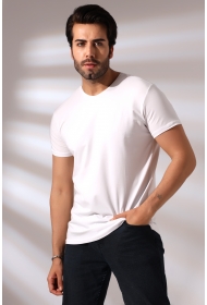 19953 ERKEK REGULAR FİT KISA KOL V YAKA TSHIRT