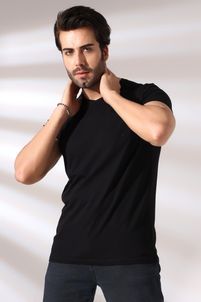 19953 ERKEK REGULAR FİT KISA KOL V YAKA TSHIRT