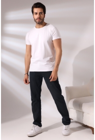 19952 ERKEK REGULAR FİT KISA KOL BİSİKLET YAKA TSHIRT