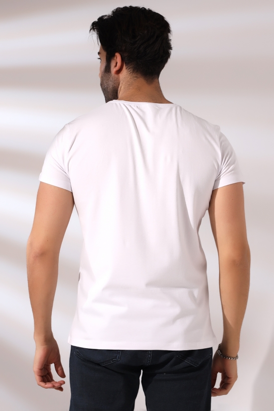 19952 ERKEK REGULAR FİT KISA KOL BİSİKLET YAKA TSHIRT