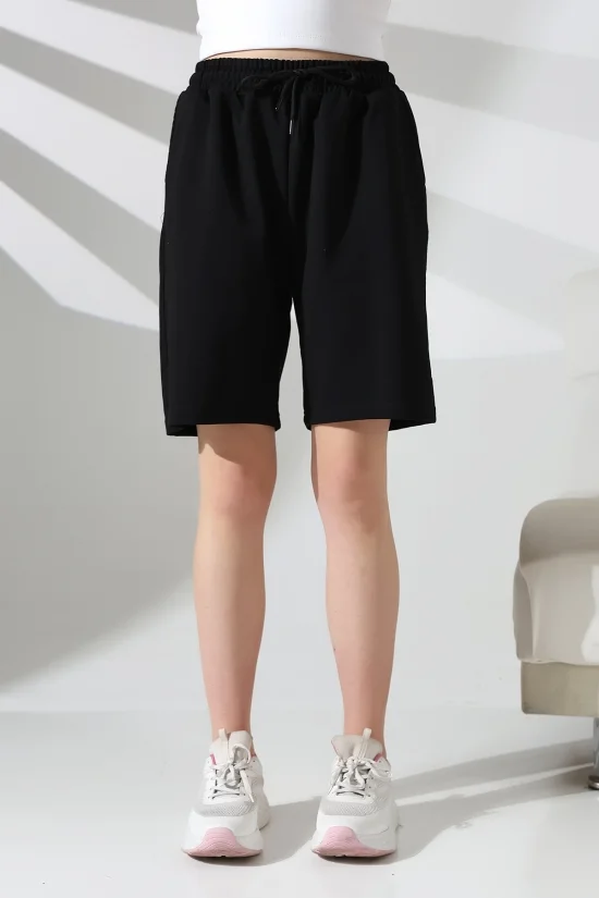 21823 KADIN LYC PENYE KOMPAKT 2 İPLİK CEPLİ ŞORT 