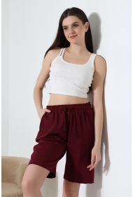 21823 KADIN LYC PENYE KOMPAKT 2 İPLİK CEPLİ UZUN ŞORT 21823 KADIN LYC PENYE KOMPAKT 2 İPLİK CEPLİ UZUN ŞORT