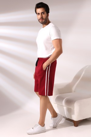 19630 ERKEK FLOTA CEPLİ YANLARI ÇİFT ŞERİTLİ ŞORT 