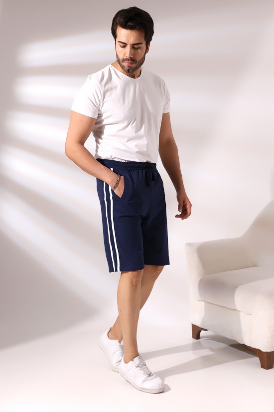 19630 ERKEK FLOTA CEPLİ YANLARI ÇİFT ŞERİTLİ ŞORT 