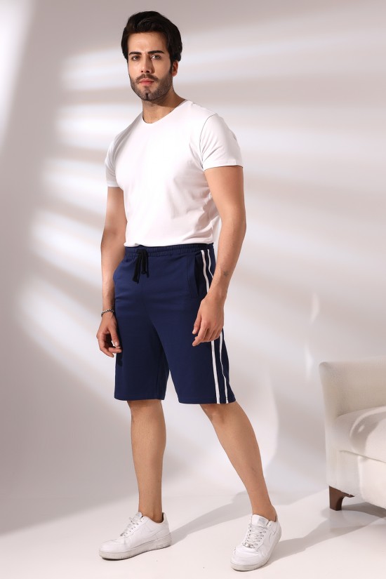 19630 ERKEK FLOTA CEPLİ YANLARI ÇİFT ŞERİTLİ ŞORT 