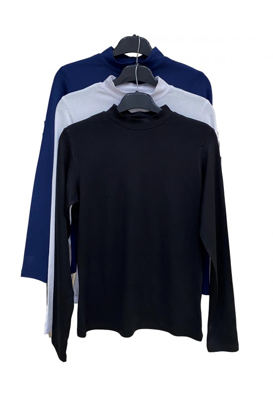 31756 - 3LÜ PAKET KADIN YARIM BALIKÇI UZUN KOLU PARMAK GEÇMELİ BLUZ 31756 - 3LÜ PAKET KADIN YARIM BALIKÇI UZUN KOLU PARMAK GEÇMELİ BLUZ