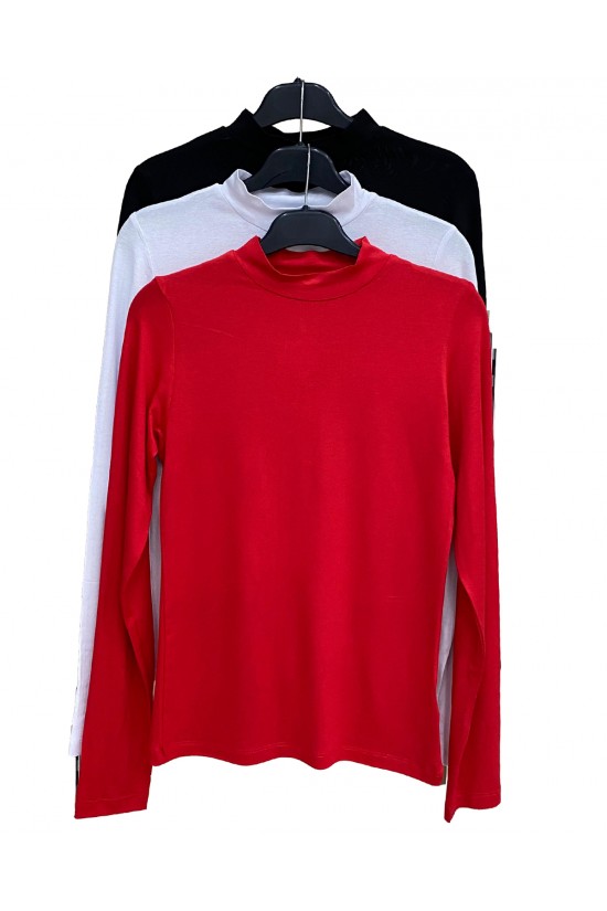 31756 - 3LÜ PAKET KADIN YARIM BALIKÇI UZUN KOLU PARMAK GEÇMELİ BLUZ 31756 - 3LÜ PAKET KADIN YARIM BALIKÇI UZUN KOLU PARMAK GEÇMELİ BLUZ