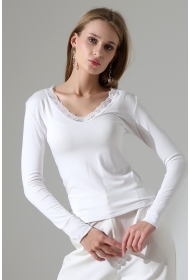 22144 KADIN V YAKASI DANTELLİ FULL LYC VORTVİSK UZUN KOL BLUZ 22144 KADIN V YAKASI DANTELLİ FULL LYC VORTVİSK UZUN KOL BLUZ