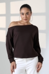 22185 KADIN KAYIK YAKA OMUZ DÜŞÜMLÜ DOUBLEFACE YUMUŞAK DOKULU UZUN KOL SWET-BLUZ 22185 KADIN KAYIK YAKA OMUZ DÜŞÜMLÜ DOUBLEFACE YUMUŞAK DOKULU UZUN KOL SWET-BLUZ