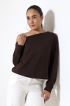 22185 KADIN KAYIK YAKA OMUZ DÜŞÜMLÜ DOUBLEFACE YUMUŞAK DOKULU UZUN KOL SWET-BLUZ 22185 KADIN KAYIK YAKA OMUZ DÜŞÜMLÜ DOUBLEFACE YUMUŞAK DOKULU UZUN KOL SWET-BLUZ