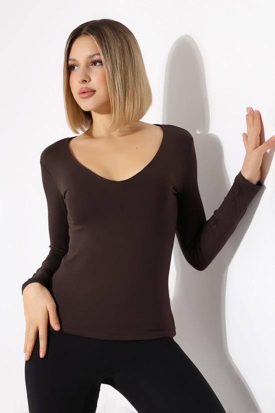 22132 KADIN TULUM V YAKA FULL LYC VORTVİSK UZUN KOL BLUZ 22132 KADIN TULUM V YAKA FULL LYC VORTVİSK UZUN KOL BLUZ