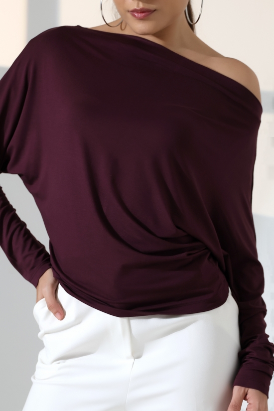 22153 KADIN OMUZ DÜŞÜMLU ASMTRK UZUN KOLU BEDENDE VE PARÇALI BLUZ 22153 KADIN OMUZ DÜŞÜMLU ASMTRK UZUN KOLU BEDENDE VE PARÇALI BLUZ