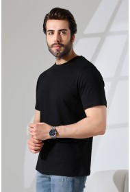 21751  ERKEK BASİC COMFOFRT FİT  KISA KOL BİSİKLET YAKA PAMUKLU TSHIRT 