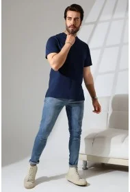 21751 ERKEK BASİC COMFOFRT FİT KISA KOL BİSİKLET YAKA PAMUKLU TSHIRT 21751 ERKEK BASİC COMFOFRT FİT KISA KOL BİSİKLET YAKA PAMUKLU TSHIRT