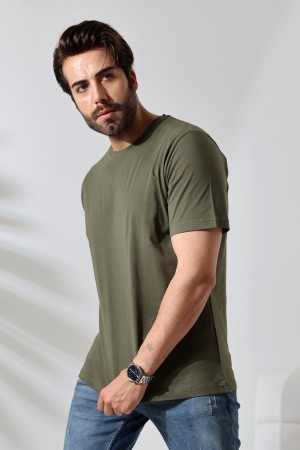 21751  ERKEK BASİC COMFOFRT FİT  KISA KOL BİSİKLET YAKA PAMUKLU TSHIRT 