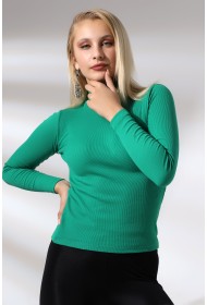 20535  KADIN YARIM BALIKÇI 2X2  UZUN KOL  LYC KAŞKORSE TSHIRT 