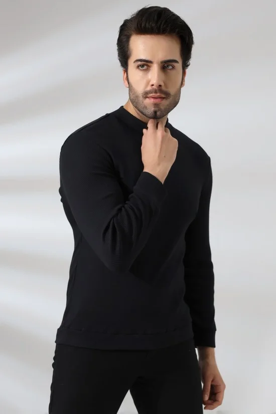 20362 ERKEK YARIM BALIKCI LYC 2X2 KAŞGORSE SWETSHİRT 