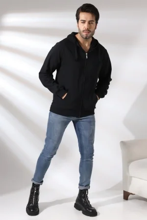 19195 ERKEK DÜZ 2İP ŞARD. KEMİK FERM. KAPŞONLU SWETSHIRT