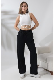 21566 KADIN CEPLİ SALAŞ GENİŞ DÖKÜMLÜ 2 İP PANTOLON 21566 KADIN CEPLİ SALAŞ GENİŞ DÖKÜMLÜ 2 İP PANTOLON