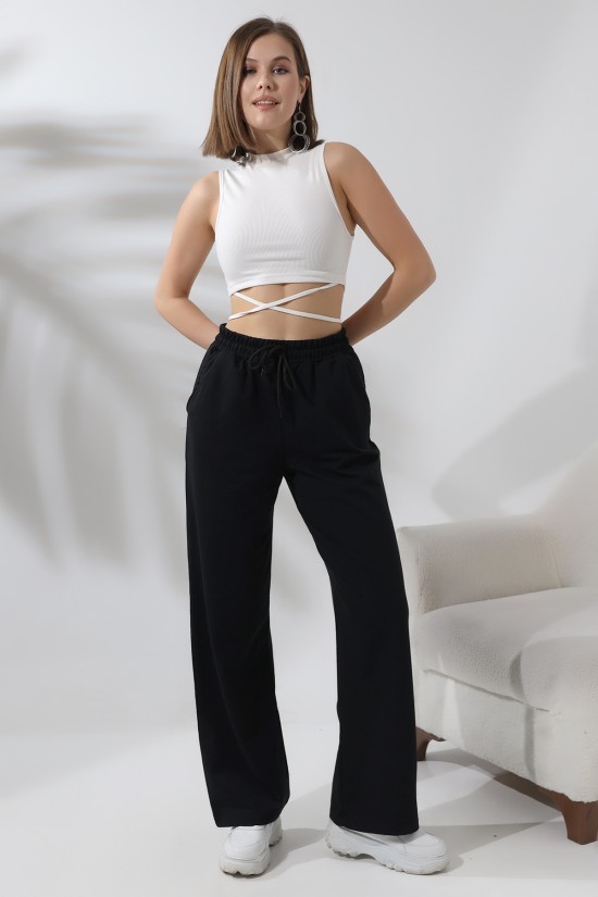 21566 BAYAN CEPLİ SALAŞ GENİŞ DÖKÜMLÜ 2 İP PANTOLON 21566 BAYAN CEPLİ SALAŞ GENİŞ DÖKÜMLÜ 2 İP PANTOLON