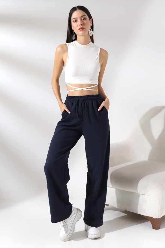 21566 BAYAN CEPLİ SALAŞ GENİŞ DÖKÜMLÜ 2 İP PANTOLON 21566 BAYAN CEPLİ SALAŞ GENİŞ DÖKÜMLÜ 2 İP PANTOLON