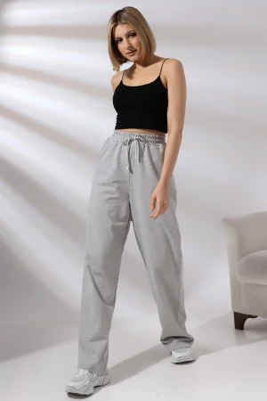 21566  KADIN CEPLİ SALAŞ GENİŞ DÖKÜMLÜ 2 İP PANTOLON 