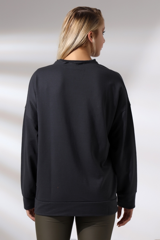 21173  PARMAKLAR NAKIŞLI 2 İP YAKA VE KOL PİS DİKİM ETEK.YIRTM. SALAS TUNİK SWET 