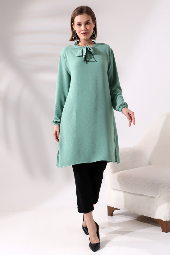 21049 BAYAN AYROBİN YAKASI KURDELA BAĞLAMALI UZUN KOLUCU LAST. TUNİK ELBİSE 21049 BAYAN AYROBİN YAKASI KURDELA BAĞLAMALI UZUN KOLUCU LAST. TUNİK ELBİSE