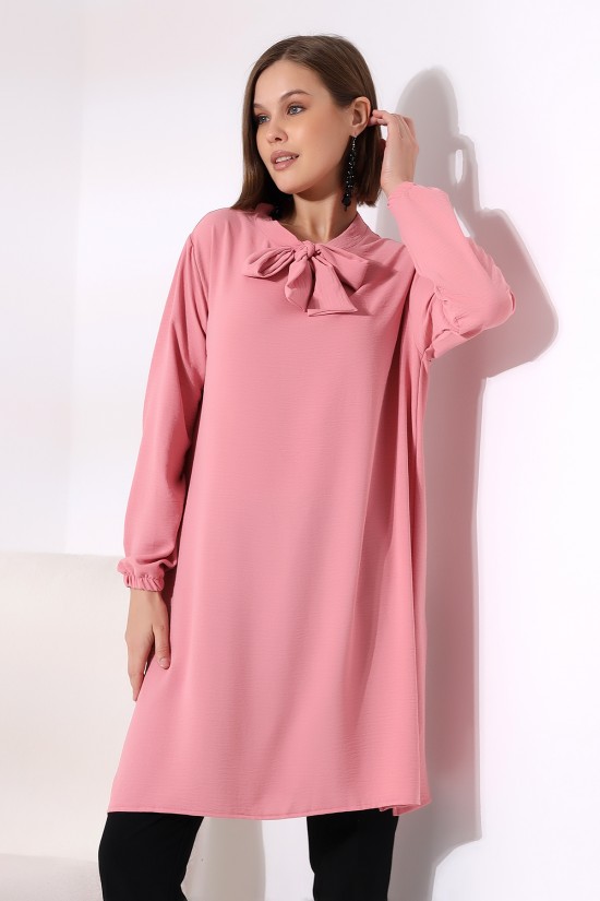 21049 BAYAN AYROBİN YAKASI KURDELA BAĞLAMALI UZUN KOLUCU LAST. TUNİK ELBİSE 21049 BAYAN AYROBİN YAKASI KURDELA BAĞLAMALI UZUN KOLUCU LAST. TUNİK ELBİSE