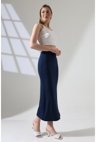 21921 KADIN FULL LYC VSKRİBANA TEK YIRTMAÇLI UZUN  ETEK 