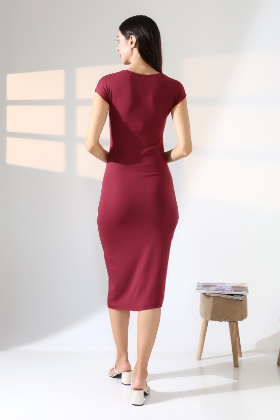 21898 KADIN FULL LYC VİSK.RİBANA KOLUBEDENDE UZUN ELBİSE  