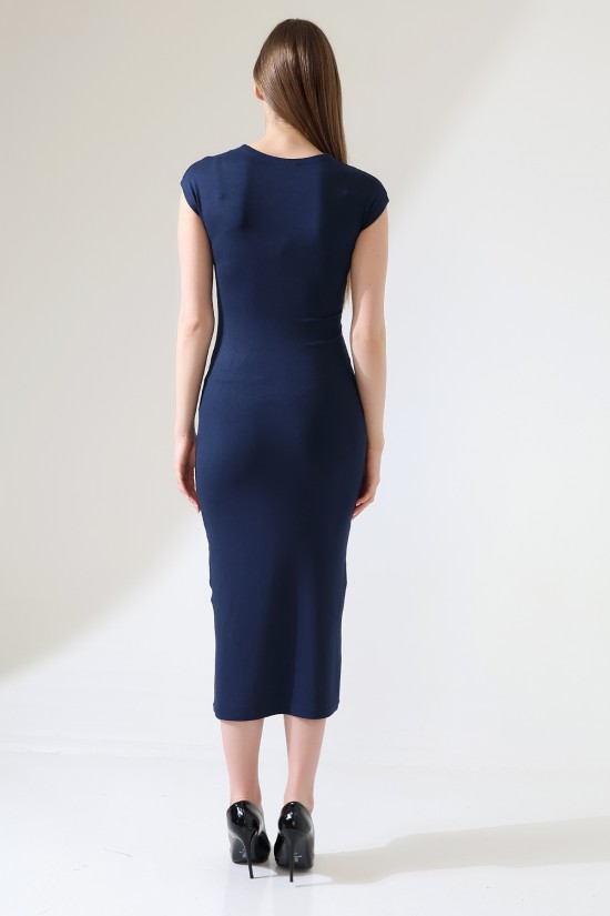 21898 KADIN FULL LYC VİSK.RİBANA KOLUBEDENDE UZUN ELBİSE  