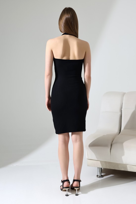 21924  KADIN FULL LYC VİSK.RİBANA BOYDAN ASKILI KOLSUZ ELBİSE  