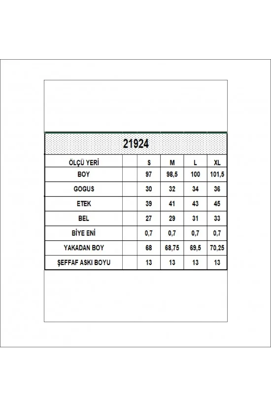 21924  KADIN FULL LYC VİSK.RİBANA BOYDAN ASKILI KOLSUZ ELBİSE  